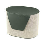 Coffret simili cuir forme arrondie