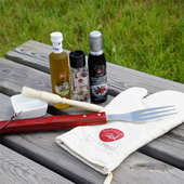 La Collina Toscana - Coffret Barbecue Plancha - Gant, fourchette et assaisonnement