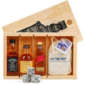 BienManger paniers garnis - Coffret cadeau whisky - 3 Mignonnettes + 10 pierres &agrave; whisky