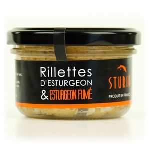 Sturia - Rillettes d'esturgeon et esturgeon fumé Sturia - Rillettes d'esturgeon et esturgeon fumé