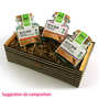 Black and beige natural bamboo coffret