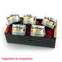 Black and beige natural bamboo coffret