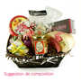 Wicker basket with 2 handles canvas lined