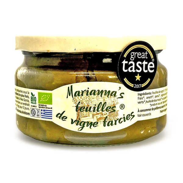 Feuilles de vignes farcies grecques bio - Marianna's