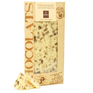 Bovetti chocolats - Tablette chocolat blanc violette