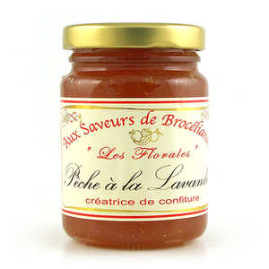 Aux saveurs de Broc&eacute;liande - Confiture de p&ecirc;che &agrave; la lavande