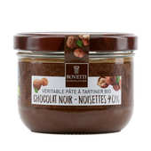 Bovetti chocolats - V&eacute;ritable p&acirc;te &agrave; tartiner noisette chocolat noir sans huile de palme