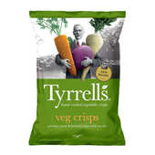 Tyrrells - Chips de l&eacute;gumes - panais, betteraves et carottes l&eacute;g&egrave;rement sal&eacute;es