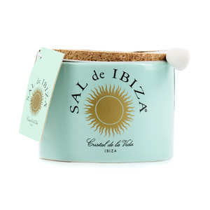 Sal de Ibiza - Sal de Ibiza - fleur de sel en pot c&eacute;ramique