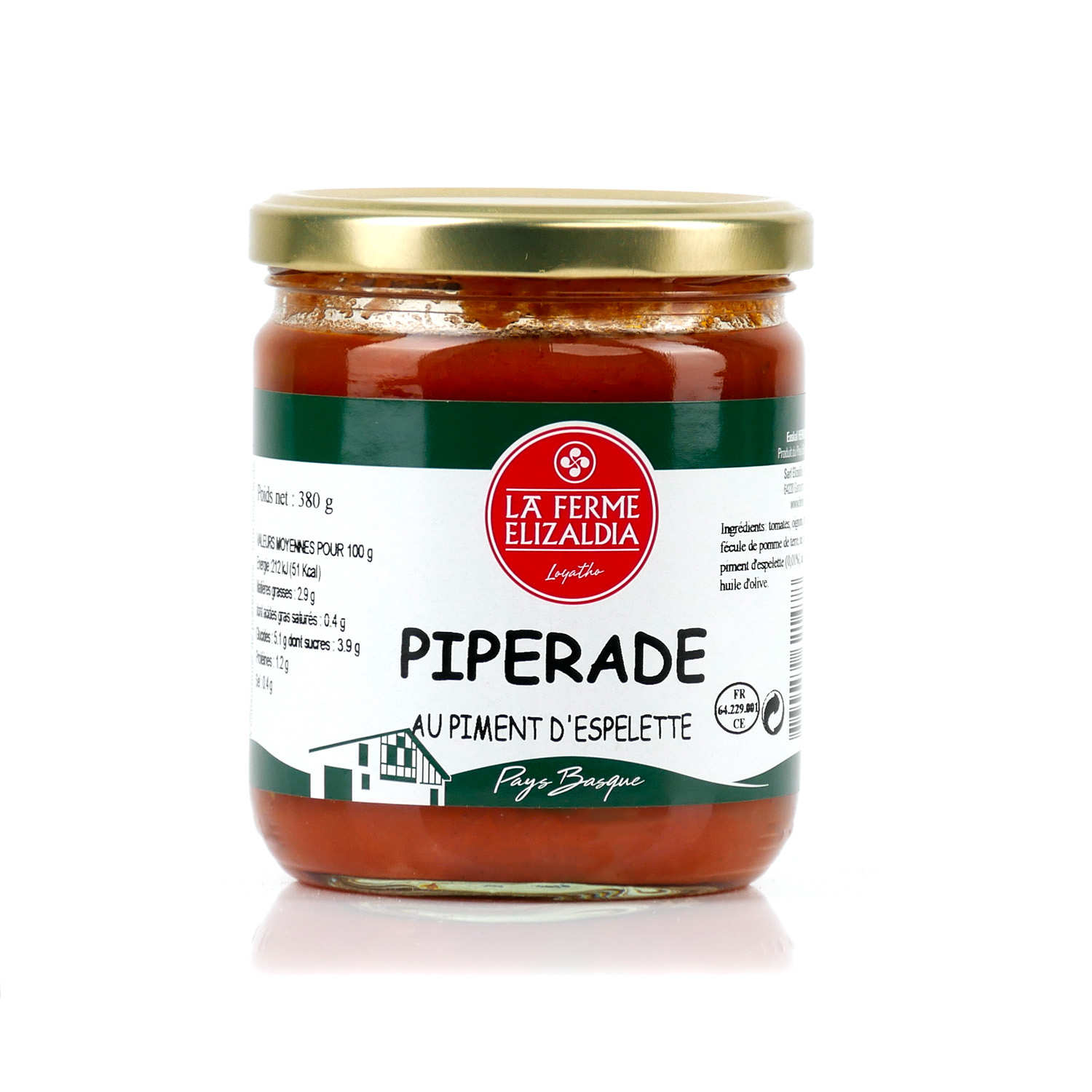 Piperade Au Piment D Espelette La Ferme Elizaldia