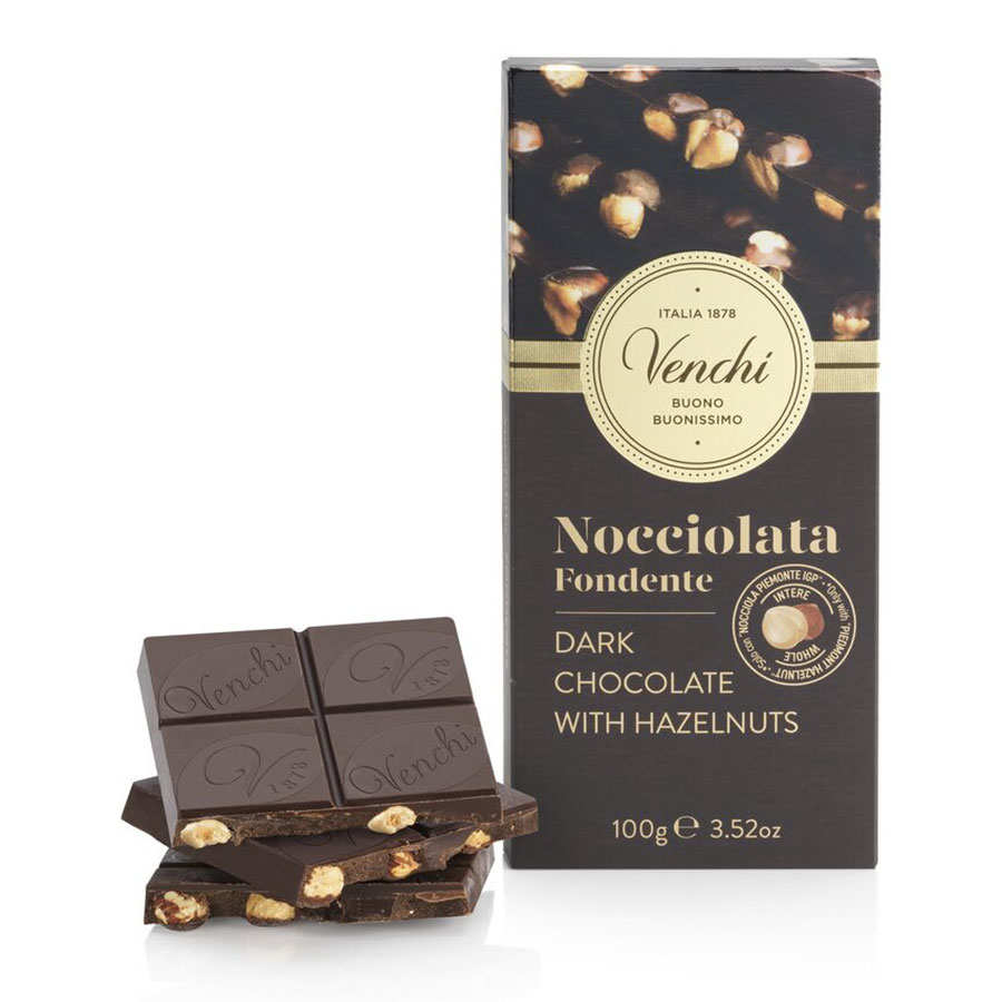 Bar Of Dark Chocolate With Hazelnuts Venchi Venchi