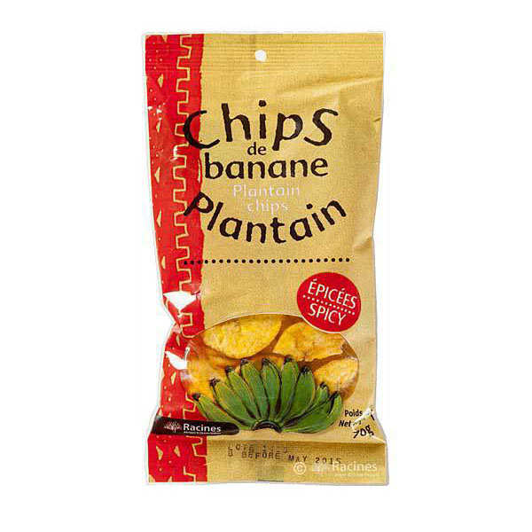 Chips de banane plantain épicées Racines