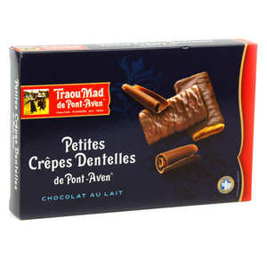 Traou Mad de Pont Aven - Mini cr&ecirc;pes dentelles enrob&eacute;es de chocolat au lait