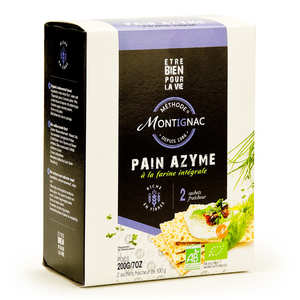 Michel Montignac - Organic unleavened bread with whole wheat flour - Montignac