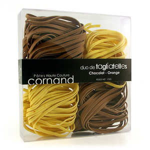 Epicerie Cornand - Les pâtes haute couture Cornand - duo orange chocolat Epicerie Cornand - Les pâtes haute couture Cornand - duo orange chocolat