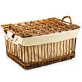 Large natural wicker trunk