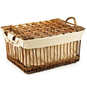 Large natural wicker trunk