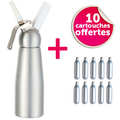 Mastrad - Siphon Mastrad 0.5L + 10 cartouches offertes