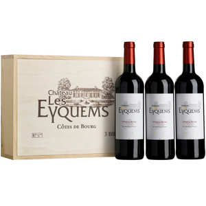 Ch&acirc;teau Les Eyquems - Ch&acirc;teau Les Eyquems - the wood box of 3 bottles