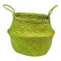 Panier double pliable jonc de mer avec anses couleur Vert Panier double pliable jonc de mer avec anses couleur Vert