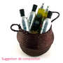 Panier double pliable jonc de mer avec anses couleur Vert