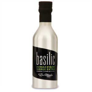 Les Ol&eacute;&iuml;ades - Huile d'olive extra vierge au basilic