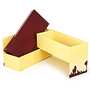 Coffret chocolat 2 compartiments couvercle chocolat