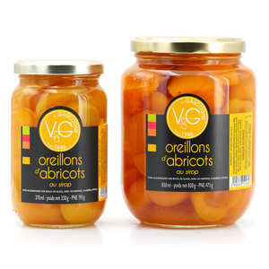 Vergers de Gascogne - Oreillons d'abricots au sirop Vergers de Gascogne - Oreillons d'abricots au sirop