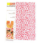 ScrapCooking &reg; - Papier d&eacute;cor alimentaire "coeurs rouges"