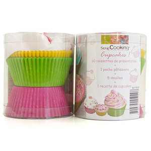 ScrapCooking &reg; - Kit cupcakes (caissettes, poche &agrave; douille, recette)