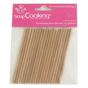 ScrapCooking ® - 20 bâtonnets en bois pour sucettes ScrapCooking ® - 20 bâtonnets en bois pour sucettes