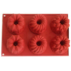 ScrapCooking &reg; - Six individual floral cake moulds