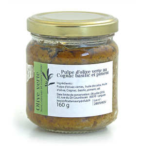 Les Confits d'Amaury - Olive verte - pulpe d'olive verte au cognac basilic et piment