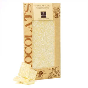 Bovetti chocolats - White chocolate bar with coconut