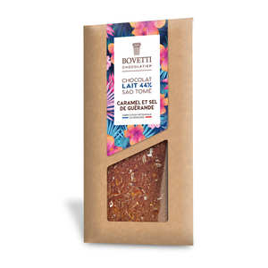 Bovetti chocolats - Milk chocolate bar with salted caramel