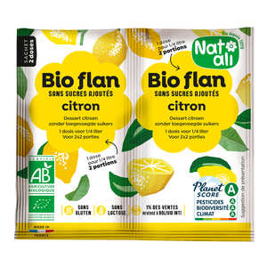 Nat-Ali - Organic flan, sugarfree with flavour of lemon