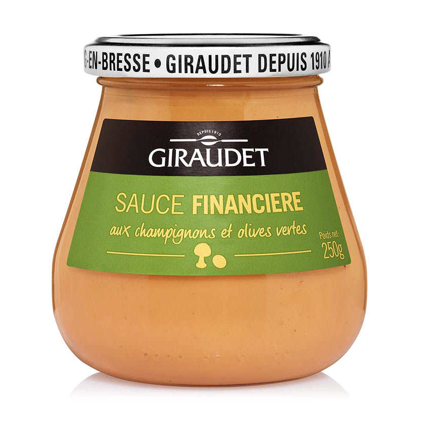 Sauce financière aux champignons et olives vertes de Giraudet Giraudet