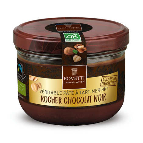 Pâte à tartiner bio rocher chocolat noir et éclats de noisettes