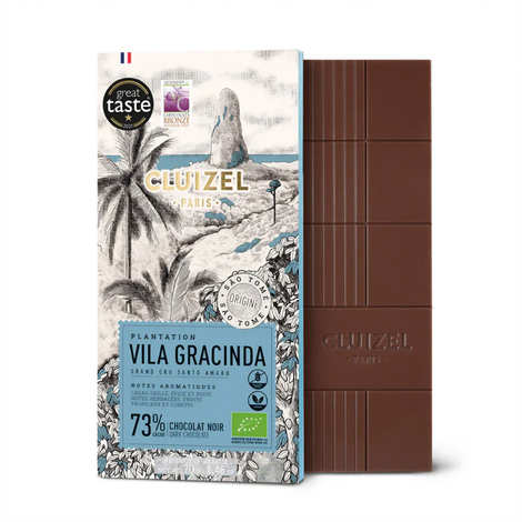 Tablette De Chocolat De Plantation Vila Gracinda Noir Cluizel