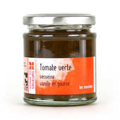 Voyage en Saveurs - Confiture all&eacute;g&eacute;e en sucre tomate verte verveine vanille BIO