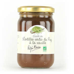 Confit de lentilles vertes du Puy à la vanille Bio Confit de lentilles vertes du Puy à la vanille Bio