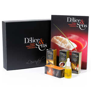 D&eacute;lice & Sens - Coffret Huiles essentielles culinaires bio et livre de recettes