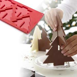L&eacute;ku&eacute; - Moule 2 sapins de No&euml;l 3D en silicone