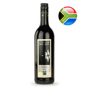 100 pour 100 &eacute;quitable - Pinotage rouge Stellar Organics - Vin bio &eacute;quitable d'Afrique du Sud