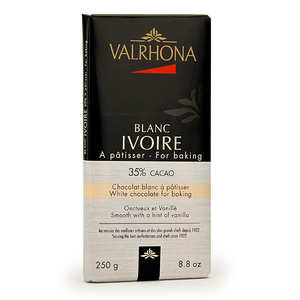 Valrhona - Tablette de chocolat blanc gastronomie 35% cacao - Valrhona