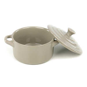mini cocottes grey ceramic