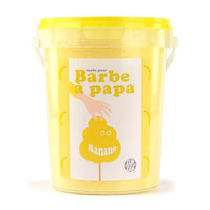 Zuk-Zak - Sucre pour machine &agrave; barbe &agrave; papa - banane