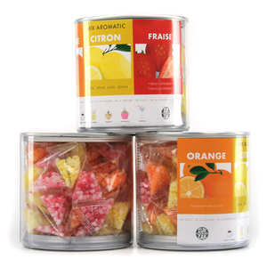 Zuk-Zak - Mini-berlingots de sucres aromatisés orange, citron, fraise Zuk-Zak - Mini-berlingots de sucres aromatisés orange, citron, fraise