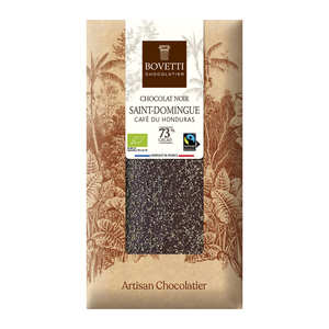Bovetti chocolats - Tablette chocolat noir Bio caf&eacute; d'Ethiopie