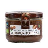 Bovetti chocolats - V&eacute;ritable p&acirc;te &agrave; tartiner bio noisette chocolat noir sans huile de palme